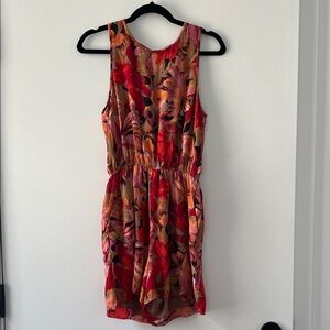 Aritzia Wilfred Multicolor Floral Sleeveless Romper